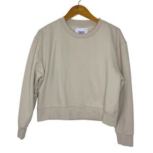 Organic Basics Boxy‎ Sweatshirt Crewneck - Cream